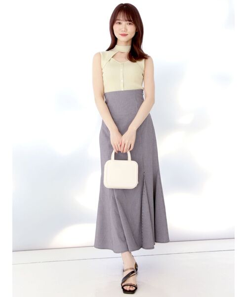 MERCURYDUO（マーキュリーデュオ）の「2WAYカットアウトデザインコンパクトニット（ニット/セーター・レディース・オフホワイト/ピンク/ブラック/ライム・FREE）」の11枚目の写真