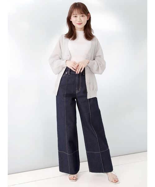 MERCURYDUO（マーキュリーデュオ）の「2WAYカットアウトデザインコンパクトニット（ニット/セーター・レディース・オフホワイト/ピンク/ブラック/ライム・FREE）」の14枚目の写真