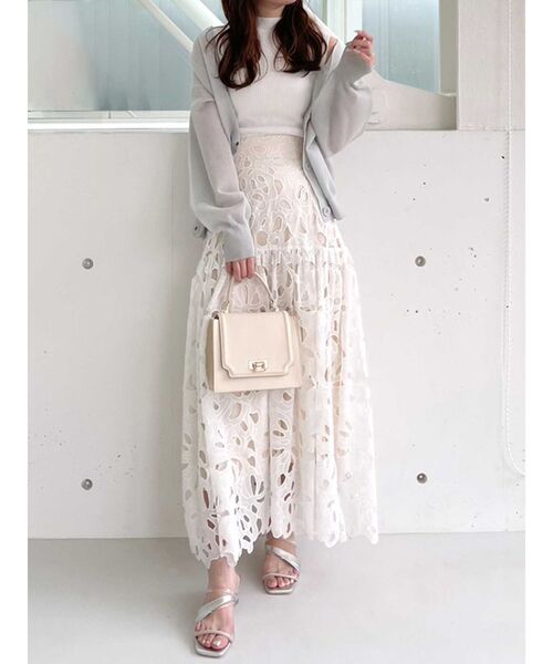 MERCURYDUO（マーキュリーデュオ）の「2WAYカットアウトデザインコンパクトニット（ニット/セーター・レディース・オフホワイト/ピンク/ブラック/ライム・FREE）」の18枚目の写真