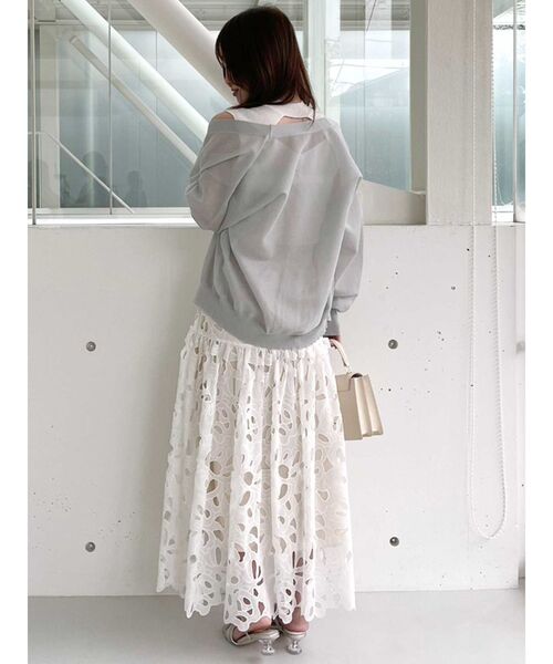 MERCURYDUO（マーキュリーデュオ）の「2WAYカットアウトデザインコンパクトニット（ニット/セーター・レディース・オフホワイト/ピンク/ブラック/ライム・FREE）」の19枚目の写真