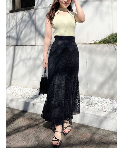 MERCURYDUO（マーキュリーデュオ）の「2WAYカットアウトデザインコンパクトニット（ニット/セーター・レディース・オフホワイト/ピンク/ブラック/ライム・FREE）」の22枚目の写真