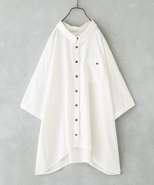 n'OrLABEL（ノアールレーベル）の「『胸ポケットイレヘムドルマンシャツ』（シャツ/ブラウス・レディース・オフホワイト/カーキ/パープル/ネイビー・FREE）」の18枚目の写真