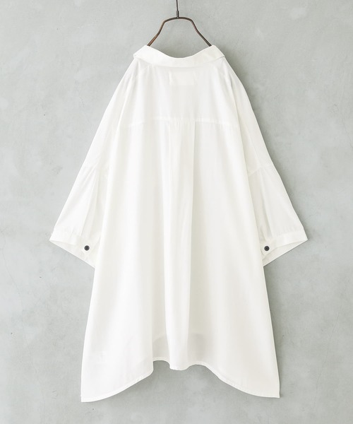 n'OrLABEL（ノアールレーベル）の「『胸ポケットイレヘムドルマンシャツ』（シャツ/ブラウス・レディース・オフホワイト/カーキ/パープル/ネイビー・FREE）」の19枚目の写真