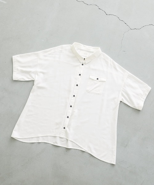 n'OrLABEL（ノアールレーベル）の「『胸ポケットイレヘムドルマンシャツ』（シャツ/ブラウス・レディース・オフホワイト/カーキ/パープル/ネイビー・FREE）」の20枚目の写真