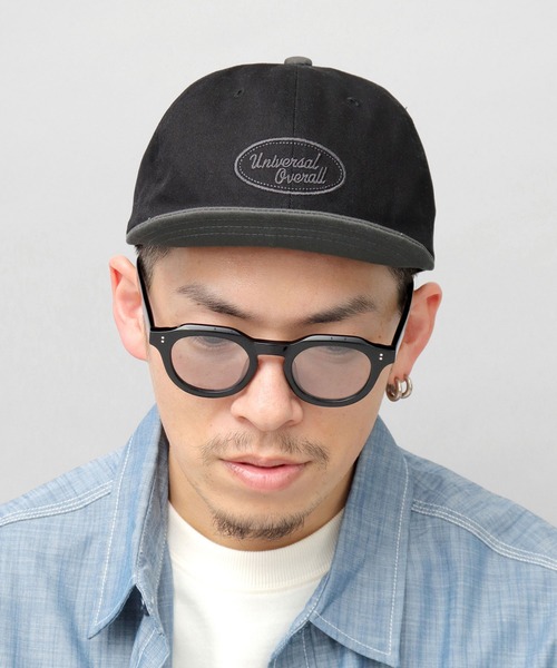 UNIVERSAL OVERALL(ユニバーサルオーバーオール)の「ロゴ刺繍 バイカラー ショートバイザー(キャップ・メンズ・ベージュ/グレー・FREE)」の22枚目の写真