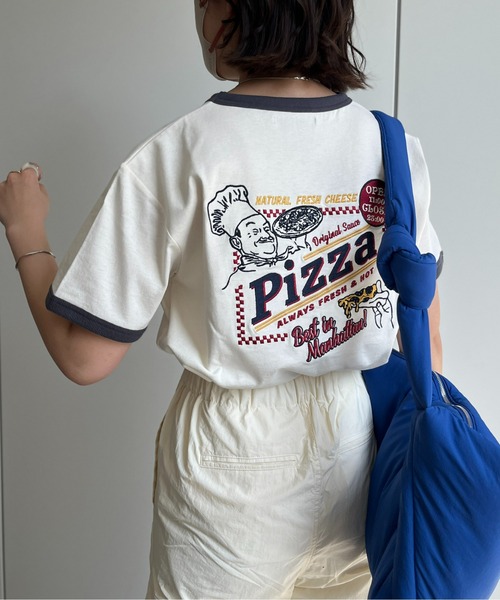 CPCM(シーピーシーエム)の「バック刺繍リンガーT(Tシャツ/カットソー・レディース・オフホワイト/チャコールグレー・LARGE/MEDIUM/X-LARGE)」の14枚目の写真