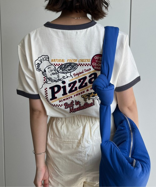 CPCM(シーピーシーエム)の「バック刺繍リンガーT(Tシャツ/カットソー・レディース・オフホワイト/チャコールグレー・LARGE/MEDIUM/X-LARGE)」の12枚目の写真
