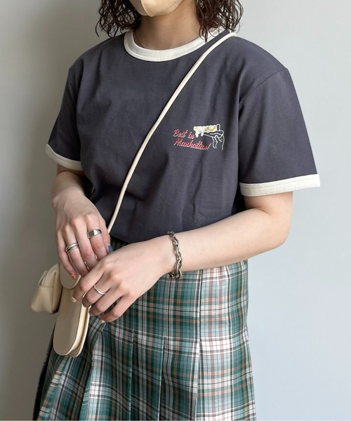 CPCM(シーピーシーエム)の「バック刺繍リンガーT(Tシャツ/カットソー・レディース・オフホワイト/チャコールグレー・LARGE/MEDIUM/X-LARGE)」の15枚目の写真