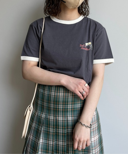 CPCM(シーピーシーエム)の「バック刺繍リンガーT(Tシャツ/カットソー・レディース・オフホワイト/チャコールグレー・LARGE/MEDIUM/X-LARGE)」の17枚目の写真