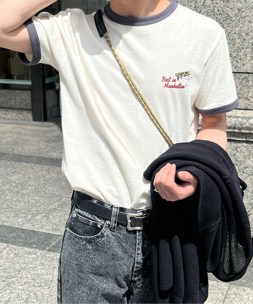 CPCM(シーピーシーエム)の「バック刺繍リンガーT(Tシャツ/カットソー・レディース・オフホワイト/チャコールグレー・LARGE/MEDIUM/X-LARGE)」の18枚目の写真