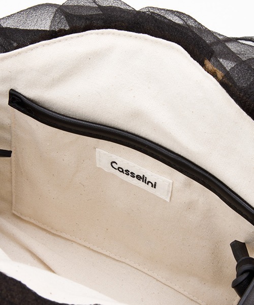 Casselini（キャセリーニ）の「Casselini(キャセリーニ)ハーフムーンリボンポシェット（ショルダーバッグ・レディース・アイボリー/ブラック/オレンジ/パープル・FREE）」の20枚目の写真