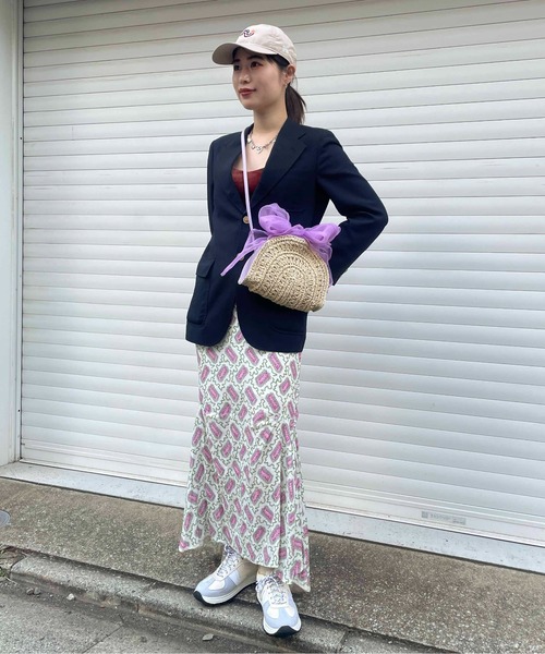 Casselini（キャセリーニ）の「Casselini(キャセリーニ)ハーフムーンリボンポシェット（ショルダーバッグ・レディース・アイボリー/ブラック/オレンジ/パープル・FREE）」の8枚目の写真