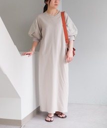 MA-1スリーブロングワンピース