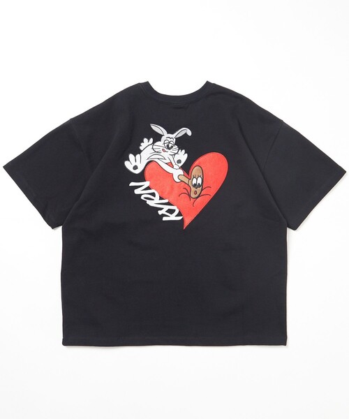 kaoyorinakami(カオヨリナカミ)の「KAOYORINAKAMI×FREAK’S STORE/カオヨリナカミ×フリークスストア Rabbit heart S/S/ラビット ハート ショートスリーブTシャツ/半袖Tシャツ/バックプリント/ハートモチーフ(Tシャツ/カットソー・メンズ・ホワイト/ブルーグリーン/ブラック/ブラウン・LARGE/MEDIUM/X-LARGE)」の22枚目の写真