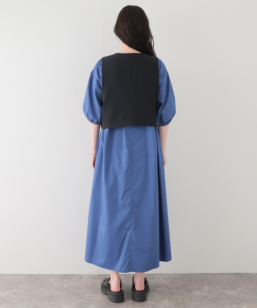 Simplicite（サンプリシテ）の「ベストセットワンピース（ワンピース・レディース・ベージュ/ネイビー・FREE）」の6枚目の写真