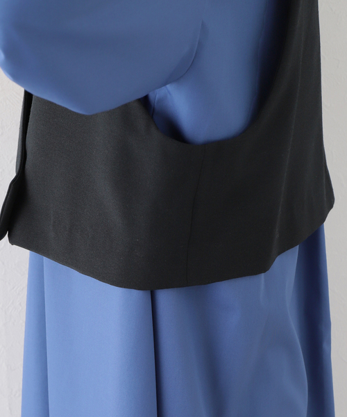 Simplicite（サンプリシテ）の「ベストセットワンピース（ワンピース・レディース・ベージュ/ネイビー・FREE）」の15枚目の写真