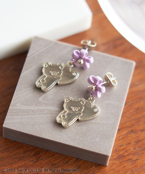 ROPE' PICNIC（ロペピクニック）の「【Rilakkuma(リラックマ) 】meets ROPE' PICNIC/マットフラワーピアス（ピアス（両耳用）・レディース・イエロー/キナリ/ラベンダー・FREE）」の2枚目の写真