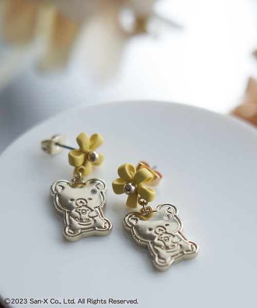 ROPE' PICNIC（ロペピクニック）の「【Rilakkuma(リラックマ) 】meets ROPE' PICNIC/マットフラワーピアス（ピアス（両耳用）・レディース・イエロー/キナリ/ラベンダー・FREE）」の3枚目の写真