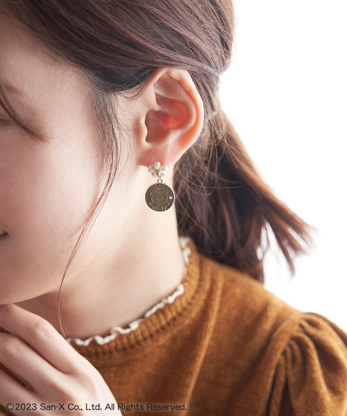 ROPE' PICNIC（ロペピクニック）の「【Rilakkuma(リラックマ) 】meets ROPE' PICNIC/マットフラワーピアス（ピアス（両耳用）・レディース・イエロー/キナリ/ラベンダー・FREE）」の14枚目の写真