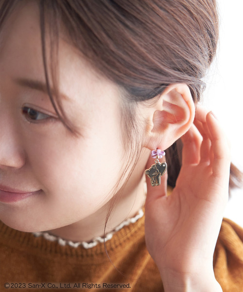 ROPE' PICNIC（ロペピクニック）の「【Rilakkuma(リラックマ) 】meets ROPE' PICNIC/マットフラワーピアス（ピアス（両耳用）・レディース・イエロー/キナリ/ラベンダー・FREE）」の10枚目の写真