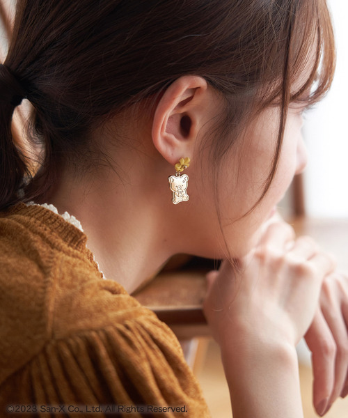 ROPE' PICNIC（ロペピクニック）の「【Rilakkuma(リラックマ) 】meets ROPE' PICNIC/マットフラワーピアス（ピアス（両耳用）・レディース・イエロー/キナリ/ラベンダー・FREE）」の8枚目の写真