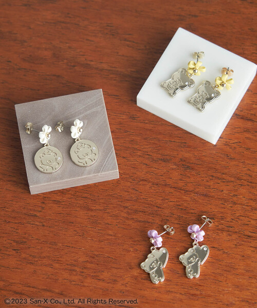 ROPE' PICNIC（ロペピクニック）の「【Rilakkuma(リラックマ) 】meets ROPE' PICNIC/マットフラワーピアス（ピアス（両耳用）・レディース・イエロー/キナリ/ラベンダー・FREE）」の11枚目の写真