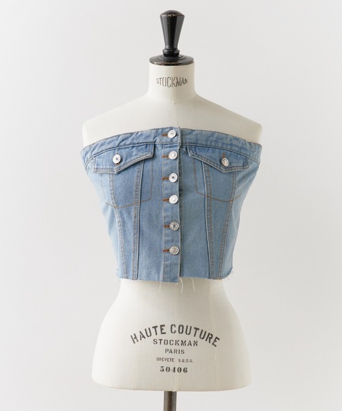 Denim Bustier / デニムビスチェ（チューブトップ）｜Chick