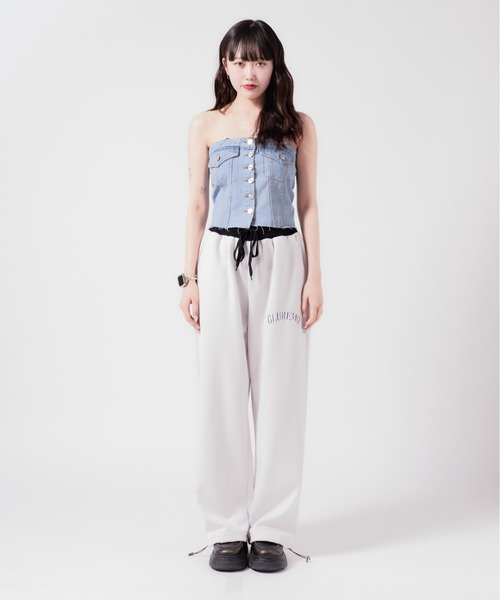 新品melt the lady zip up cargo topsデニムビスチェ セール】Denim Bustier / デニムビスチェ（チューブトップ