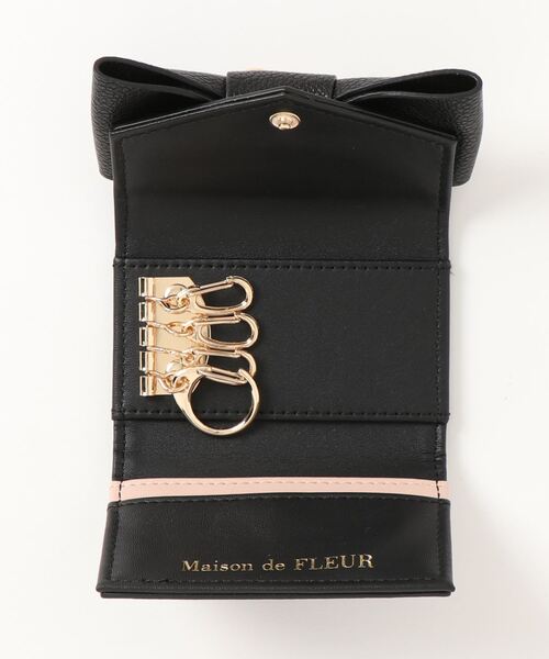 Maison de FLEUR(メゾンドフルール)の「Fリボンキーケース(キーケース/キーアクセサリー・レディース・ピンク/ブラック・FREE)」の14枚目の写真