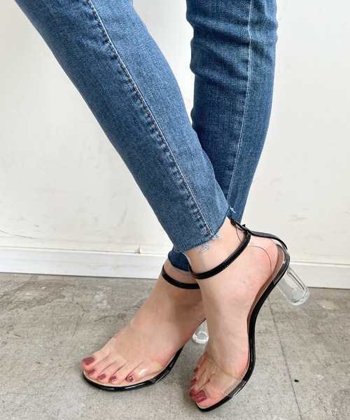 Futier land（フューティアランド）の「クリアヒール美脚ストラップサンダル（サンダル・レディース・シルバー/ブラック/ライトグレー/ライトグリーン/グレイッシュベージュ・36/37/38/39/40）」の9枚目の写真