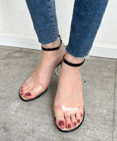 Futier land（フューティアランド）の「クリアヒール美脚ストラップサンダル（サンダル・レディース・シルバー/ブラック/ライトグレー/ライトグリーン/グレイッシュベージュ・36/37/38/39/40）」の13枚目の写真