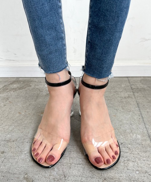 Futier land（フューティアランド）の「クリアヒール美脚ストラップサンダル（サンダル・レディース・シルバー/ブラック/ライトグレー/ライトグリーン/グレイッシュベージュ・36/37/38/39/40）」の14枚目の写真