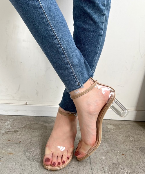 Futier land（フューティアランド）の「クリアヒール美脚ストラップサンダル（サンダル・レディース・シルバー/ブラック/ライトグレー/ライトグリーン/グレイッシュベージュ・36/37/38/39/40）」の18枚目の写真