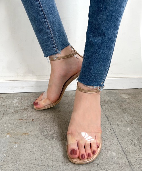 Futier land（フューティアランド）の「クリアヒール美脚ストラップサンダル（サンダル・レディース・シルバー/ブラック/ライトグレー/ライトグリーン/グレイッシュベージュ・36/37/38/39/40）」の19枚目の写真