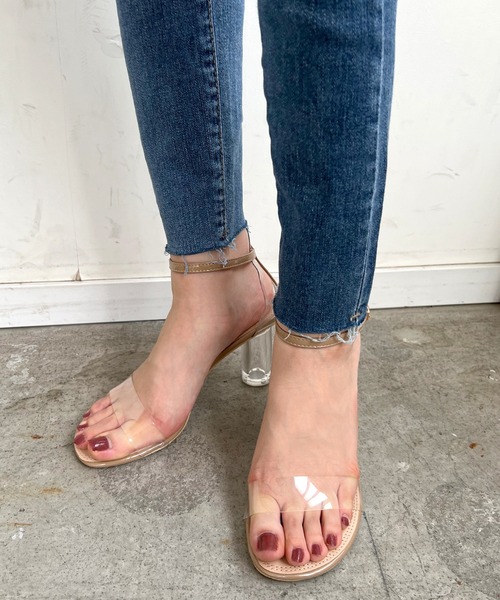 Futier land（フューティアランド）の「クリアヒール美脚ストラップサンダル（サンダル・レディース・シルバー/ブラック/ライトグレー/ライトグリーン/グレイッシュベージュ・36/37/38/39/40）」の20枚目の写真