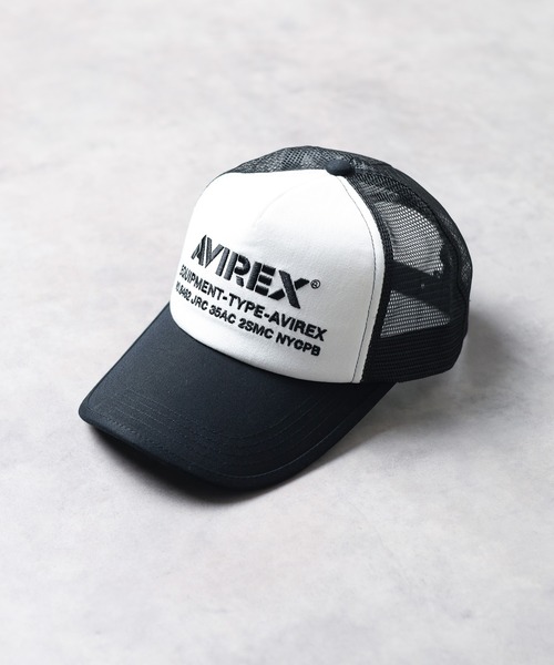 AVIREX(アヴィレックス)の「《AVIREX》 NUMBERING MESH CAP(キャップ・メンズ・ブラック/グレー系カモフラージュ/ホワイト/グリーン系カモフラージュ/ネイビー・FREE)」の2枚目の写真