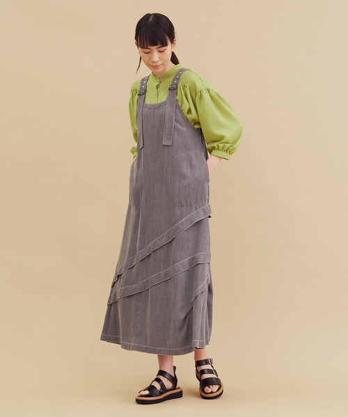 FRAPBOIS（フラボア）の「パウダーデニム ジャンパースカート（ジャンパースカート・レディース・ブルー・1）」の22枚目の写真