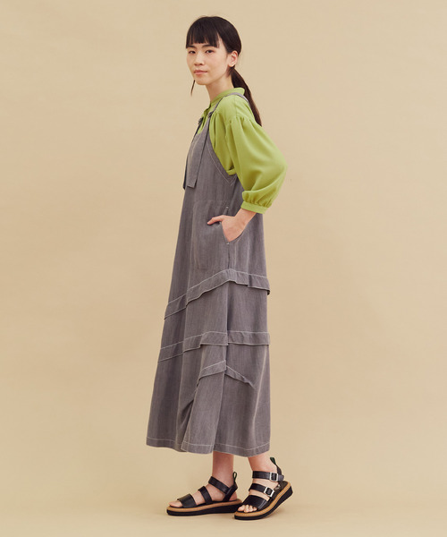 FRAPBOIS（フラボア）の「パウダーデニム ジャンパースカート（ジャンパースカート・レディース・ブルー・1）」の19枚目の写真