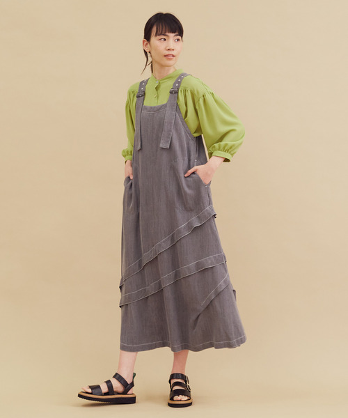 FRAPBOIS（フラボア）の「パウダーデニム ジャンパースカート（ジャンパースカート・レディース・ブルー・1）」の18枚目の写真