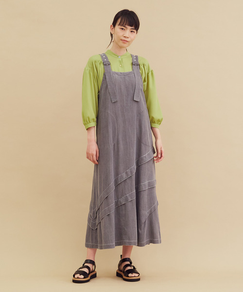 FRAPBOIS（フラボア）の「パウダーデニム ジャンパースカート（ジャンパースカート・レディース・ブルー・1）」の17枚目の写真