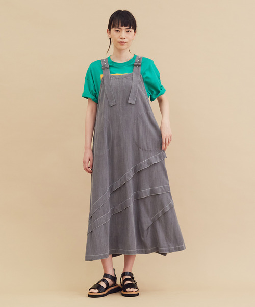 FRAPBOIS（フラボア）の「パウダーデニム ジャンパースカート（ジャンパースカート・レディース・ブルー・1）」の15枚目の写真