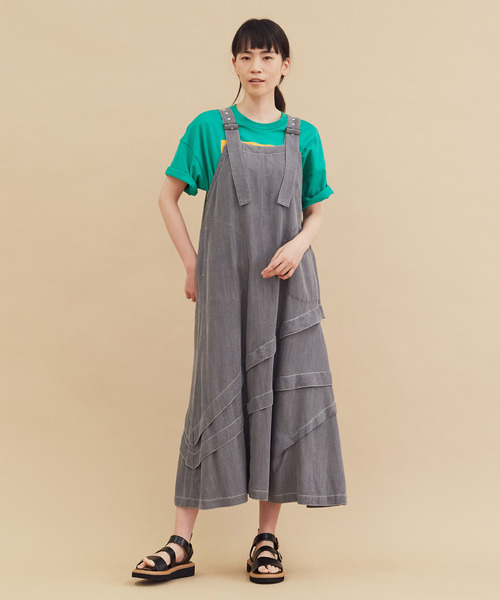 FRAPBOIS（フラボア）の「パウダーデニム ジャンパースカート（ジャンパースカート・レディース・ブルー・1）」の14枚目の写真