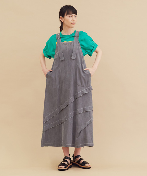 FRAPBOIS（フラボア）の「パウダーデニム ジャンパースカート（ジャンパースカート・レディース・ブルー・1）」の12枚目の写真