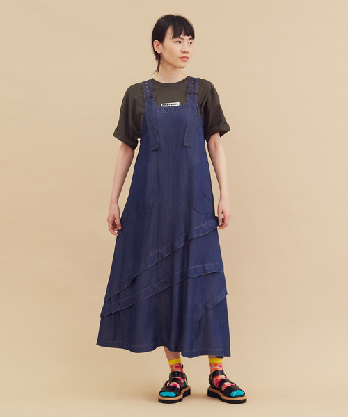 FRAPBOIS（フラボア）の「パウダーデニム ジャンパースカート（ジャンパースカート・レディース・ブルー・1）」の11枚目の写真