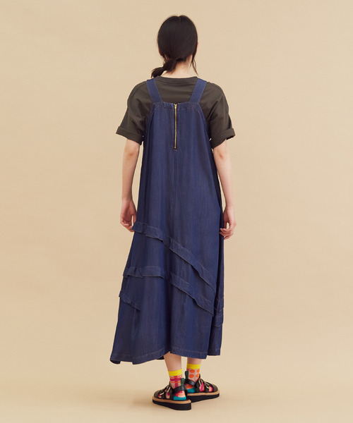 FRAPBOIS（フラボア）の「パウダーデニム ジャンパースカート（ジャンパースカート・レディース・ブルー・1）」の3枚目の写真