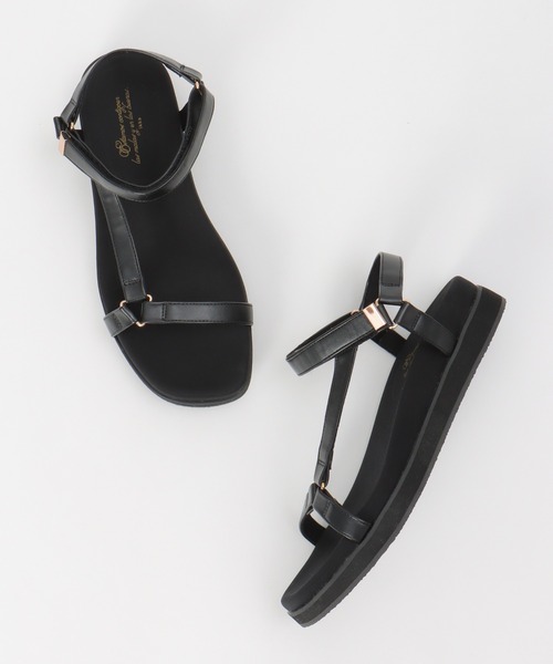 ikka(イッカ)の「ベルクロフットベットスポサン(サンダル・レディース・ブラック/キャメル・M/L)」の6枚目の写真