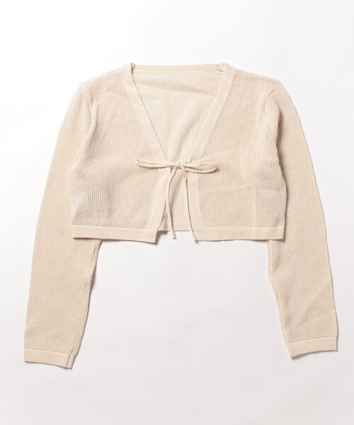 STYLEBLOCK(スタイルブロック)の「シアーニットカーディガン(カーディガン/ボレロ・レディース・キャメル/ブラック/ホワイト/ベージュ系その他・FREE)」の3枚目の写真