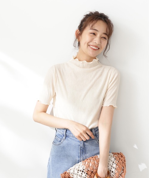 N.（N. Natural Beauty Basic）（エヌエヌナチュラルビューティーベーシック）の「◆シュリンクカットソー（Tシャツ/カットソー・レディース・ブラック/ピンク/クリーム・MEDIUM）」の18枚目の写真