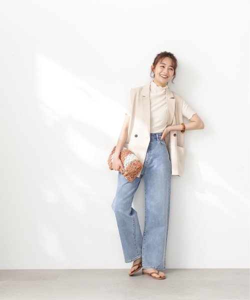 N.（N. Natural Beauty Basic）（エヌエヌナチュラルビューティーベーシック）の「◆シュリンクカットソー（Tシャツ/カットソー・レディース・ブラック/ピンク/クリーム・MEDIUM）」の16枚目の写真