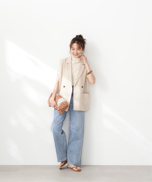 N.（N. Natural Beauty Basic）（エヌエヌナチュラルビューティーベーシック）の「◆シュリンクカットソー（Tシャツ/カットソー・レディース・ブラック/ピンク/クリーム・MEDIUM）」の12枚目の写真